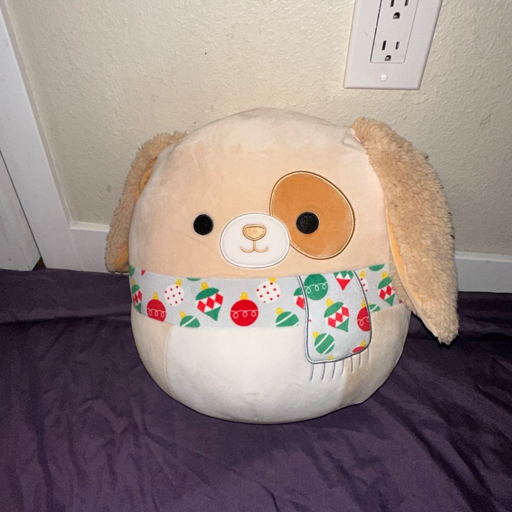 Squishmallow 12” Harris Dog Holiday Christmas